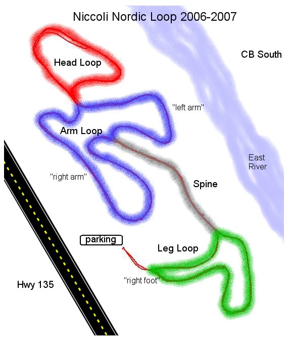 Niccoli Nordic trail map